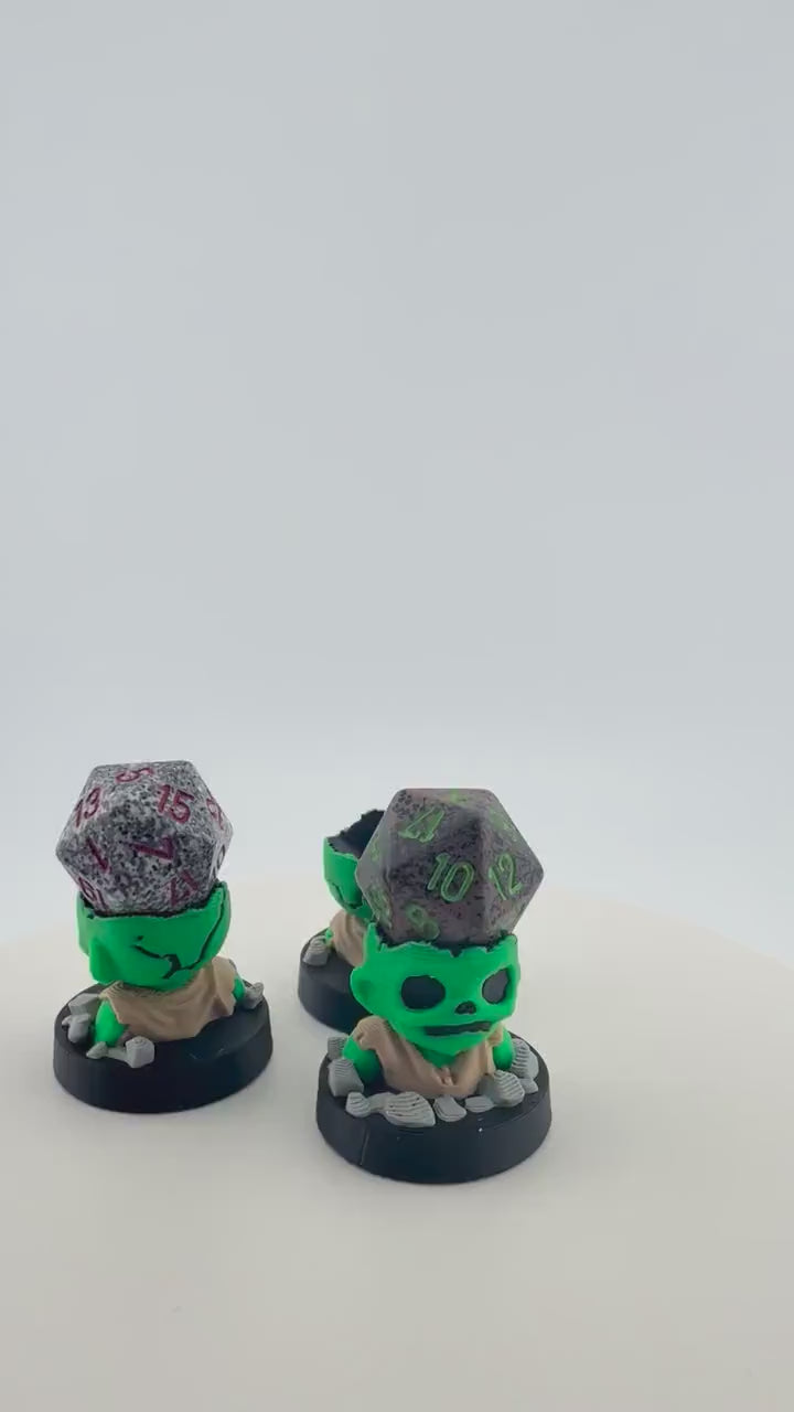 3D Printed Zombie Dice Holder | Zombie Token | MTG Commander EDH Accessory