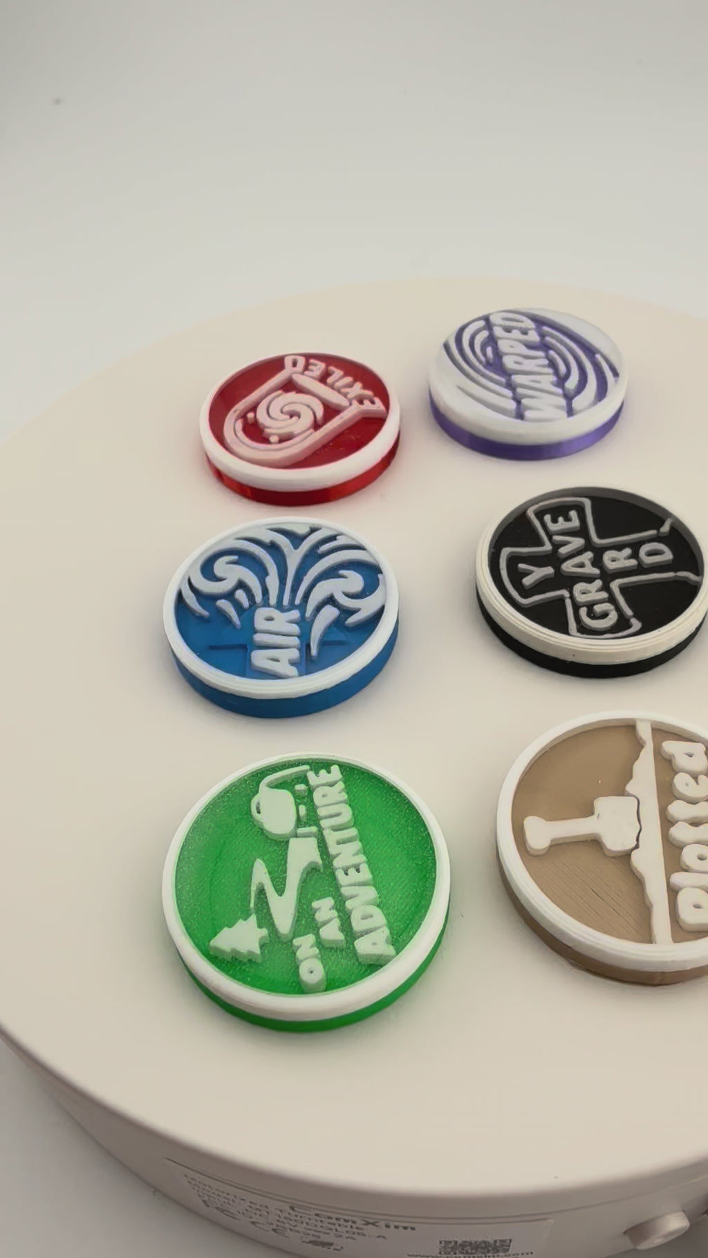 Magic the Gathering Board State Tokens – Plotted, Adventure, Warped, Airbent, Graveyard, Exiled Counters