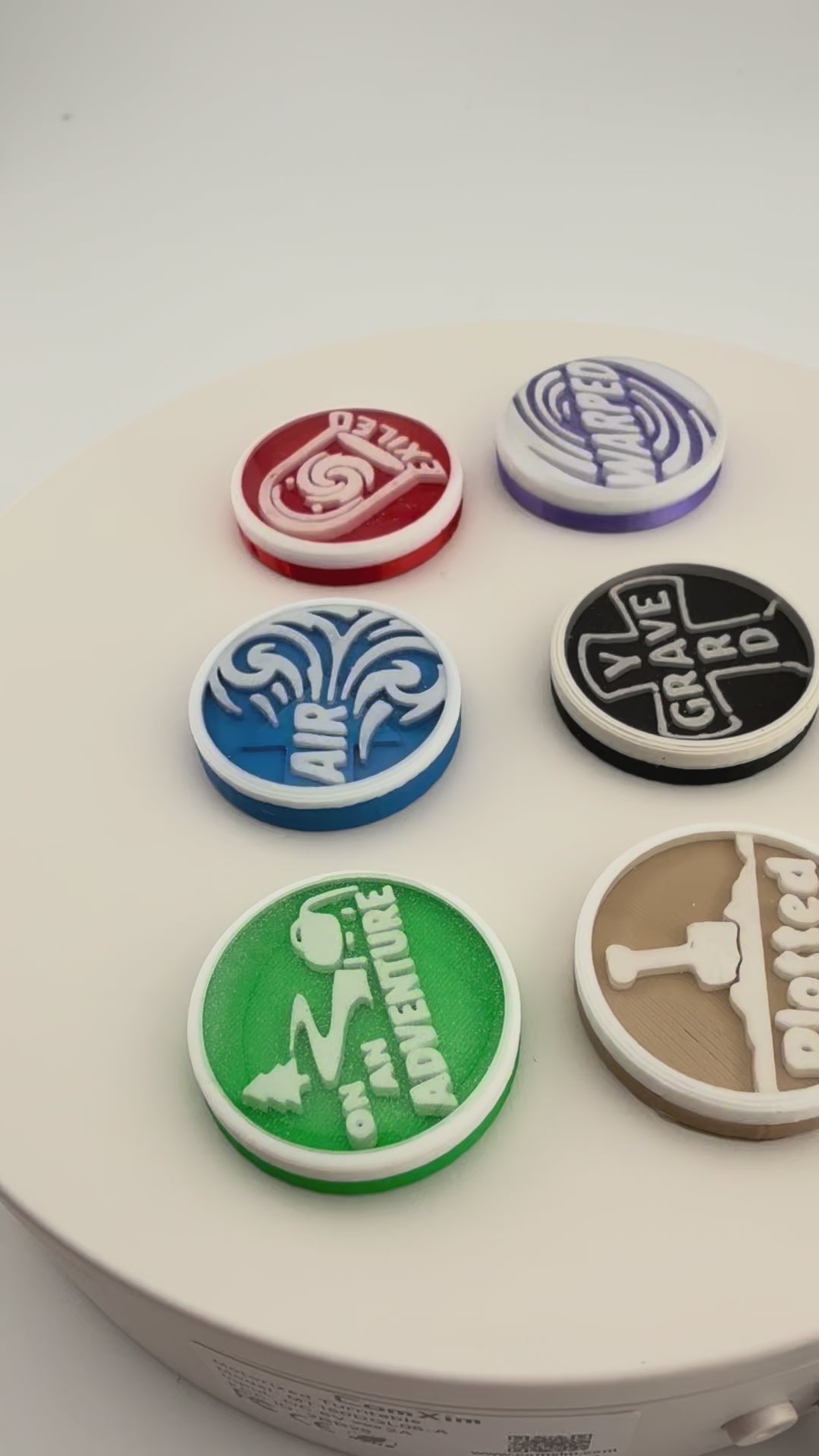 Magic the Gathering Board State Tokens – Plotted, Adventure, Warped, Airbent, Graveyard, Exiled Counters