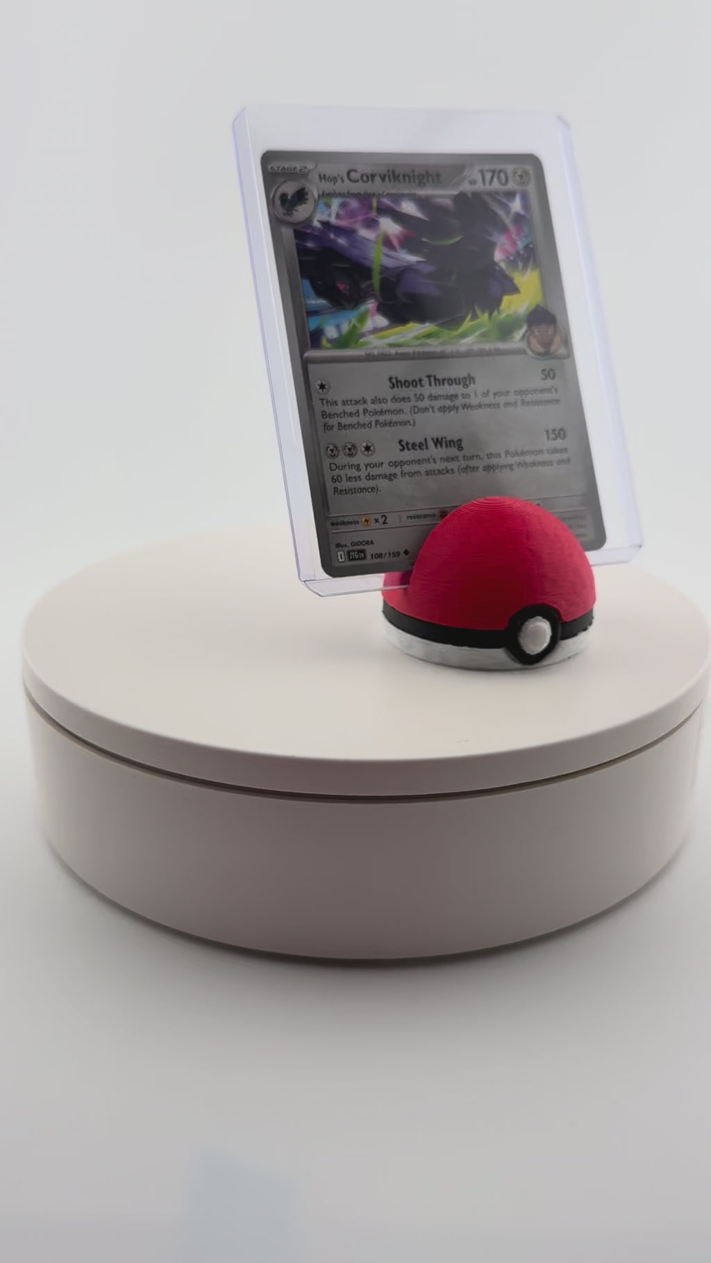 Capture Ball Card Holder | Trading Card Top Loader Display | 3D Printed TCG Stand