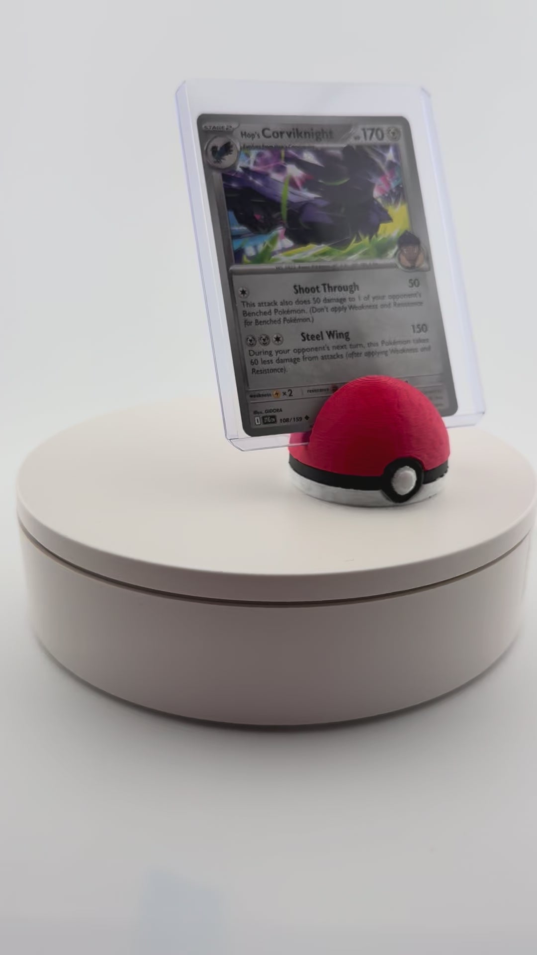 Capture Ball Card Holder | Trading Card Top Loader Display | 3D Printed TCG Stand