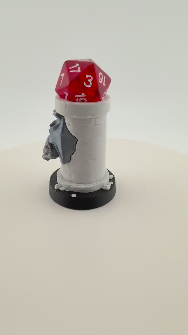 3D Printed Bat Token Dice and Display Holder - MTG Commander Accessory