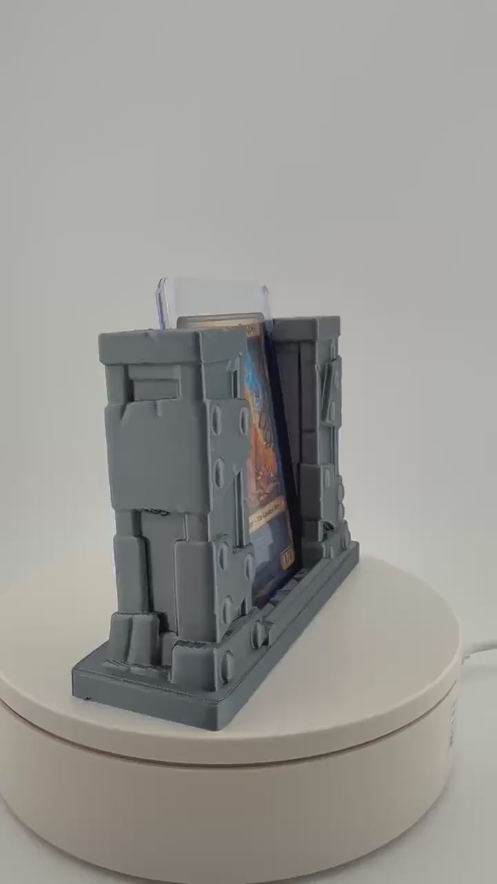 Forged Steel TCG Card Display Holder – Slab or Toploader Stand